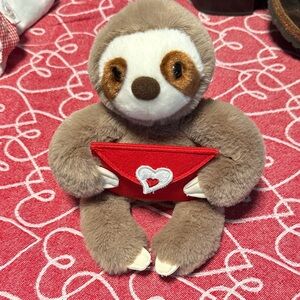 Harlow Plush Sloth valentine envelope